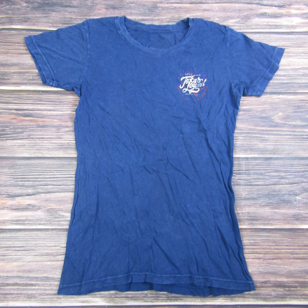 Affliction Womens Medium Blue Short Sleeve T Shirt‎ Chris Kyle Military USA